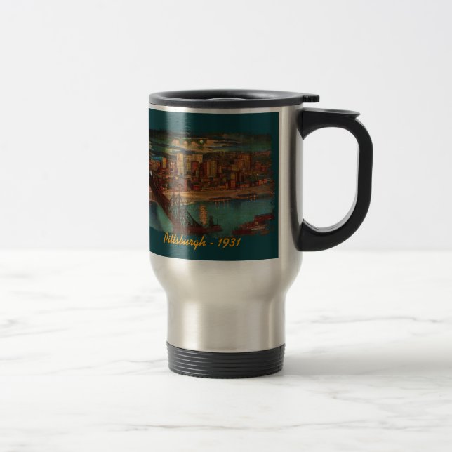 Taza De Viaje Pittsburgh Por Moonlight Travel Mug (Derecha)