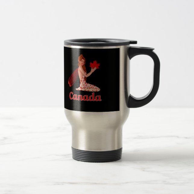 Taza De Viaje Pixe canadiense con hoja de arce (Derecha)