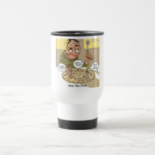 Taza De Viaje Pizza Deep Dish Divertida Filosófica