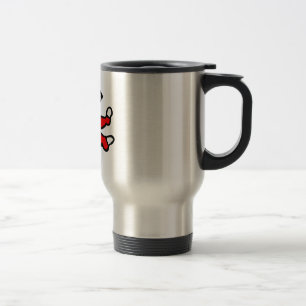 Taza De Viaje PJ footy rojos y blancos