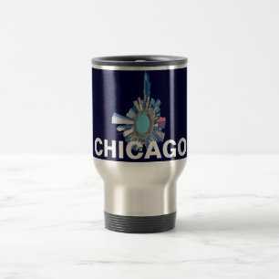 Taza De Viaje planeta del horizonte de Chicago
