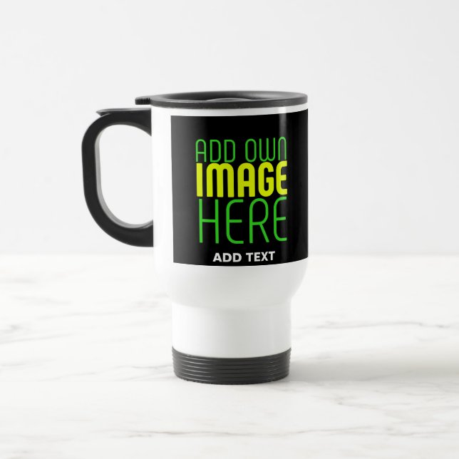 TAZA DE VIAJE PLANTILLA DE TEXTO DE IMAGEN NEGRA SENCILLA EDITAB (Izquierda)