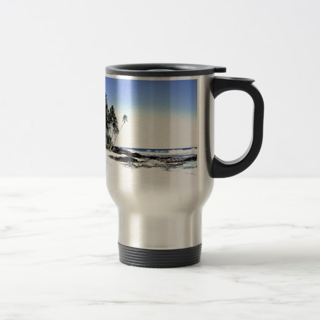 Taza De Viaje Playa de palmeras y paraísos exóticos (Derecha)