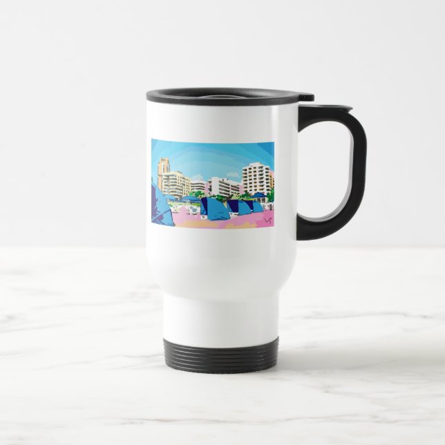 TAZA DE VIAJE PLAYA DEL SUR, MIAMI, FLORIDA (Derecha)