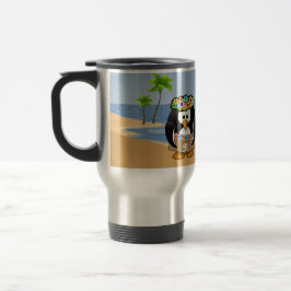 Taza De Viaje Playa tropical de la isla del pirata de Hula de