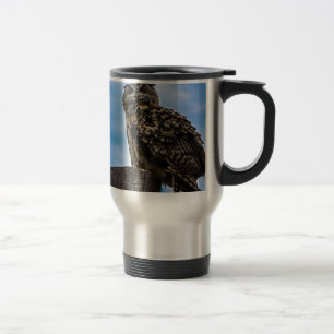 Taza De Viaje Plumas de ave de búho Animal Naturaleza Destino Pa