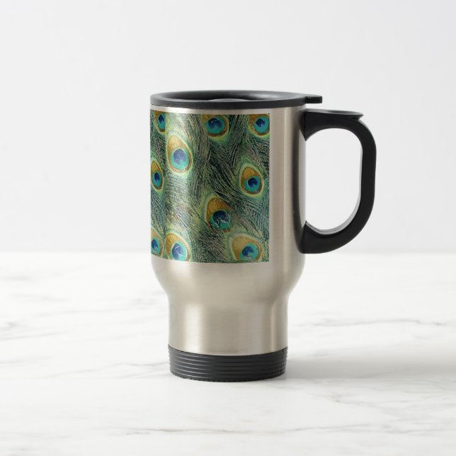 TAZA DE VIAJE PLUMAS DEL PAVO REAL (Derecha)