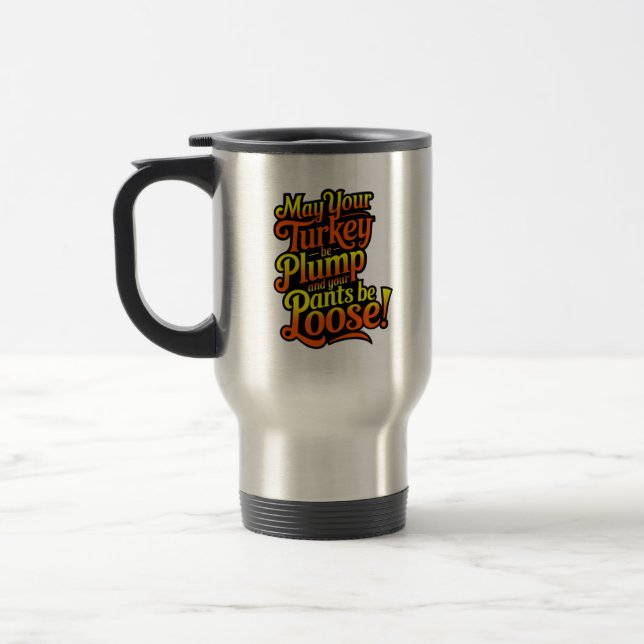Taza De Viaje Plump Turquía, Personalizado agricultor Turquía, b (Izquierda)