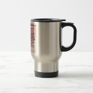 Taza De Viaje poema de la hermana - 50.o diseño del cumpleaños