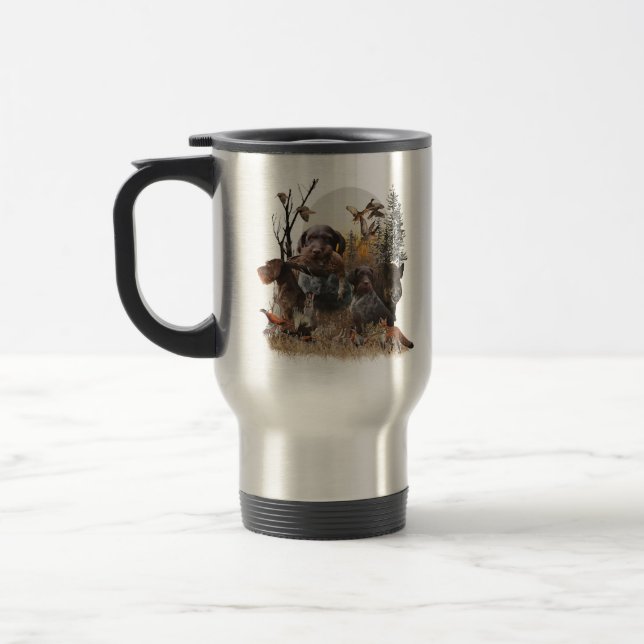 Taza De Viaje Pointer alemán de pelo duro (Izquierda)