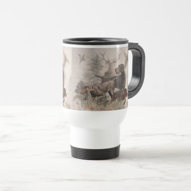 Taza De Viaje Pointer alemán de pelo duro (Anverso derecho)