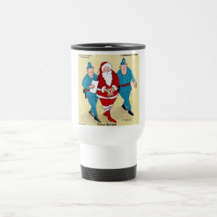 Taza De Viaje Policía Navidad: Santa ha sido muy malo