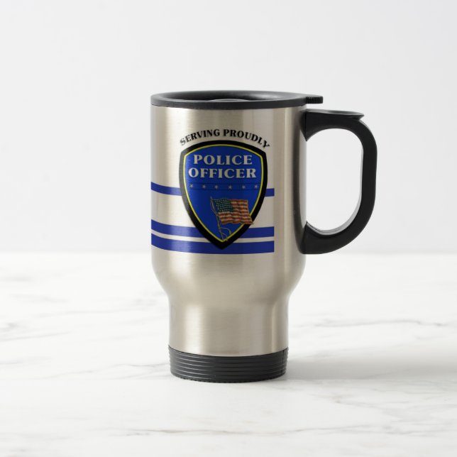 Taza De Viaje Policía que sirve orgulloso (Derecha)