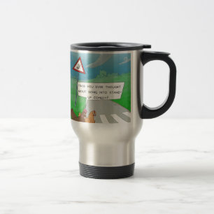Taza De Viaje Pollos Cruzando la Carretera Dibujo Animado Divert