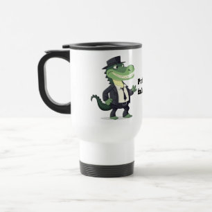 Taza De Viaje Poniendo el caimán en litigante