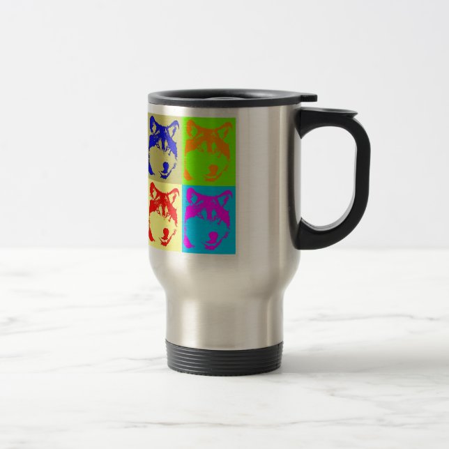 Taza De Viaje Pop Art Wolf Eyes (Derecha)