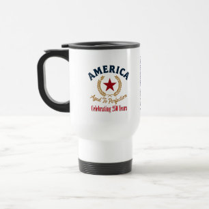 Taza de viaje por el 250 cumpleaños de América