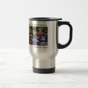 Taza De Viaje Portland Oregon en la noche