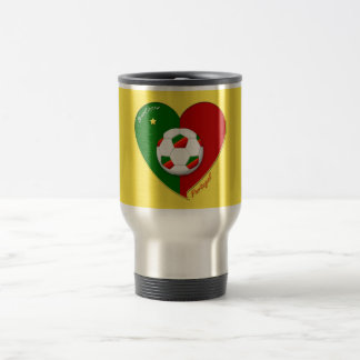 Taza De Viaje Portuguese SOCCER Team. Fútbol de "PORTUGAL"