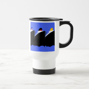 Taza De Viaje Poster Art Deco de los buques de crucero de época