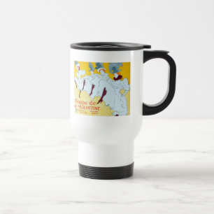 Taza De Viaje Póster de la chica bailando amarilla de Toulouse L