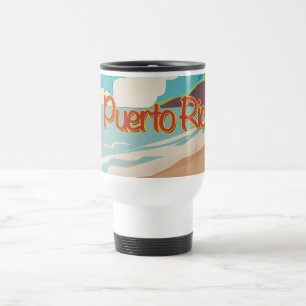 Taza De Viaje Poster de Viajes Vintage de Puerto Rico