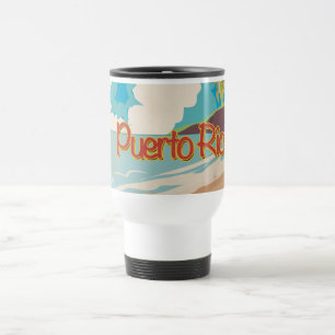 Taza De Viaje Poster de Viajes Vintage de Puerto Rico