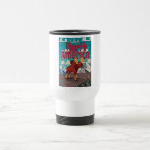 Taza De Viaje Póster vintage de dibujos animados de Norteamérica