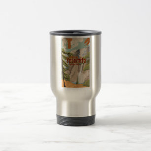 Taza De Viaje Póster Vintage de Yosemite