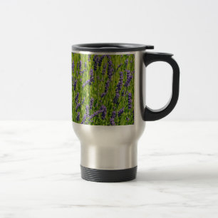 Taza De Viaje Pradera de flores de lavanda morada