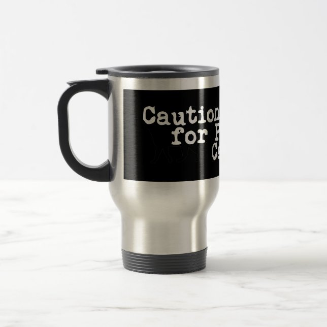 Taza De Viaje Precaución Al Freno Por Gatos Fantasma (Izquierda)