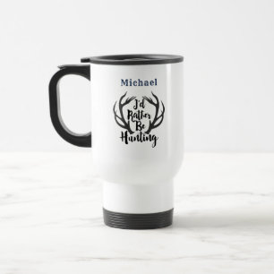 Taza De Viaje Preferiría Estar Cazando Monograma de Antillas de 