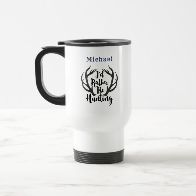 Taza De Viaje Preferiría Estar Cazando Monograma de Antillas de  (Izquierda)