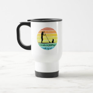 Taza De Viaje Preferiría estar con mi suplicio de gato