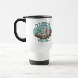 Taza De Viaje Preferiría Estar Pescando Personalizado colorido