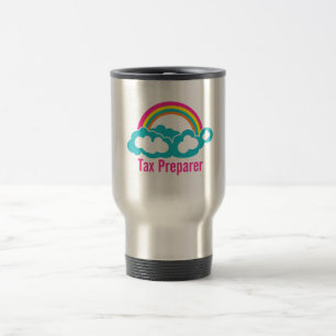 Taza De Viaje Preparador de impuestos sobre el arcoiris en la nu