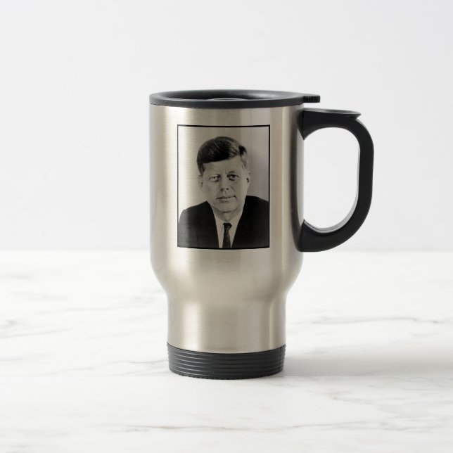 Taza De Viaje Presidente John F Kennedy Retrato Travel Mug (Derecha)