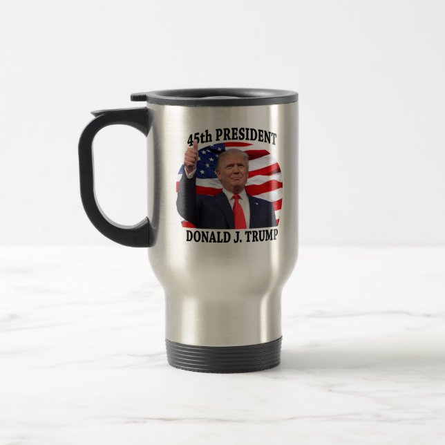 Taza De Viaje PRESIDENTE TRAVEL MUG de DONALD TRUMP 45.o (Izquierda)