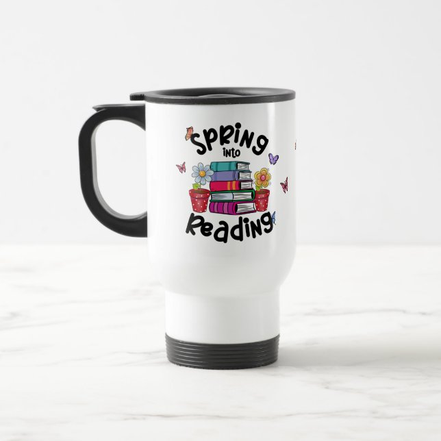 Taza De Viaje Primavera en lectura (Izquierda)