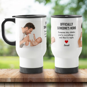 Taza De Viaje Primera foto del Día del Padre de alguien oficialm