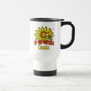 Taza De Viaje Primos increíbles girasoles y abejas