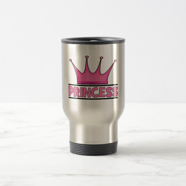 Taza De Viaje Princesa rosa personalizado (Centro)