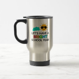TAZA DE VIAJE PROFESOR DE AÑO ESCOLAR LUMINOSO
