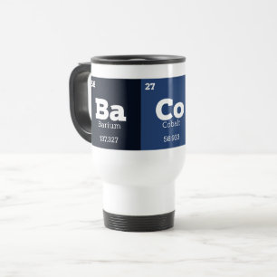 Taza De Viaje Profesor de Ciencias Química Elementos Químicos Ba