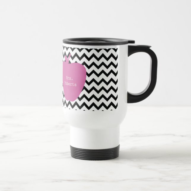Taza De Viaje Profesor negro rosado de Apple Chevron (Derecha)