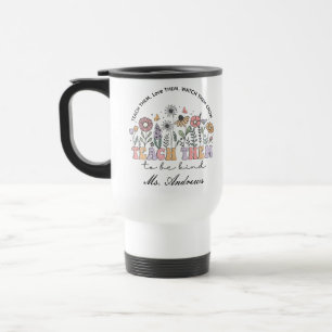Taza De Viaje Profesor retro, enseñarles a ser amables