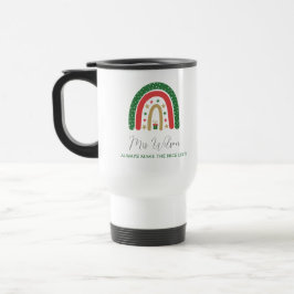 Taza De Viaje Profesores de Navidad Lista Bonita Arcoíris