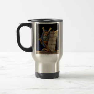 Taza De Viaje Profeta Moisés con las Tablas de la Ley 