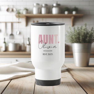 Taza De Viaje Promocionado a la tía EST 2025   Personalizado nue