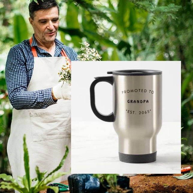 Taza De Viaje Promovida a la Invitación de embarazo en el abuelo (Subido por el creador)